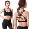 Sports Bra Top for Yoga, Pilates, Pole Dance, Gym, and Running 03. Black/S(44)