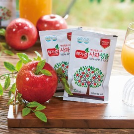 [HAEGAJUN] Real 100% Apple Juice, 3.7 oz 30 Packs, No Added Sugar and Water, 100% Apple Only for Kids School Lunch, Snacks, Family, to take on the go