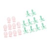 100pcs Paper Clips Portable Mini Electroplating Green Tree Pink Strawberry