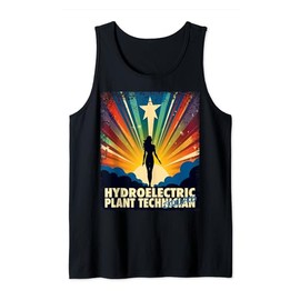 Hydroelectric Plant Technician Funny Female Hero Job Women Tank Top