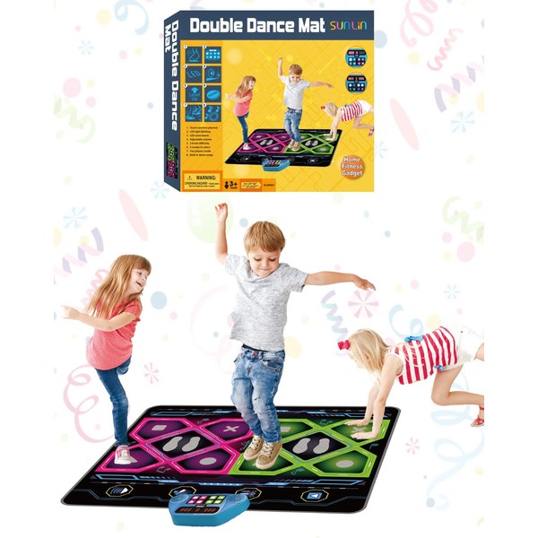 SUNLIN Upgraded 2-Player Dance Mat Toy Gift for Girls Boys