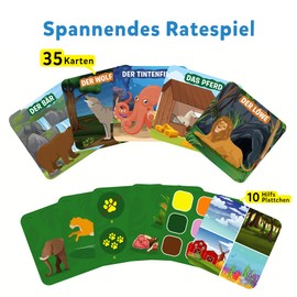 Skillmatics Card Game - 10 Times You Can Guess Junior Animal Kingdom, Gifts and Exciting Learning for Children 3-6 Years