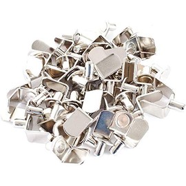 POWERTEC QP1304 1/4-Inch Shelf Pins, L-Shaped Bracket Style, 1/4", Nickel