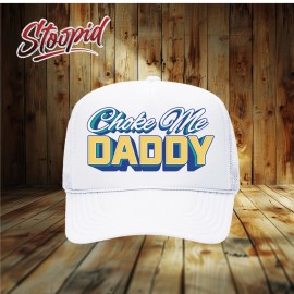Unbranded Choke Me Daddy Trucker Hat, Funny novelty adult hat - Neon Green