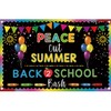 Zliisang 5.9X3.6ft Goodbye Summer Back to School Backdrop Welcome Back
