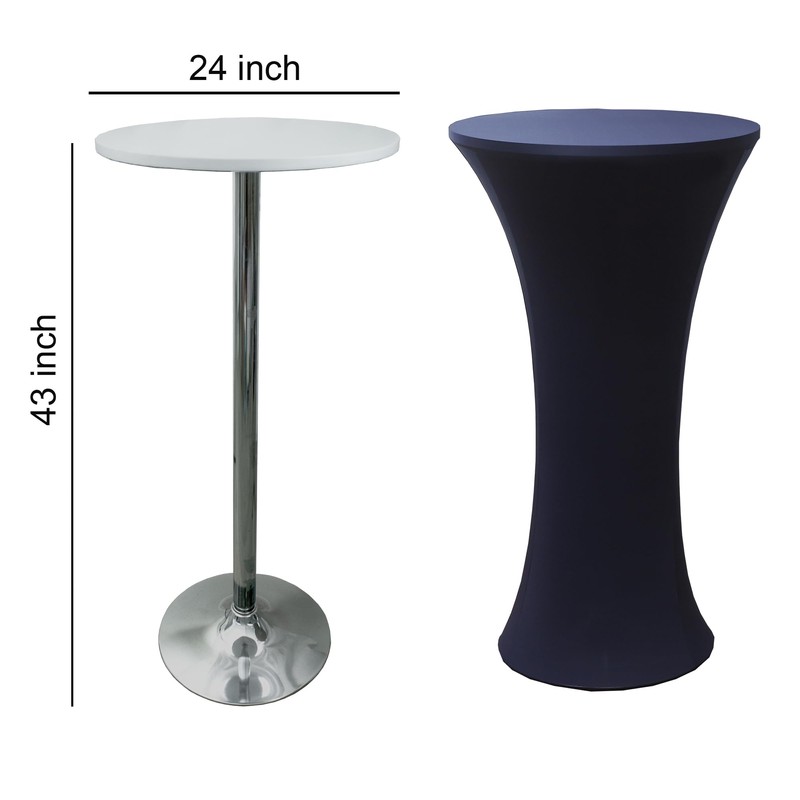 TC LUDUAN 2 Pack 24x43 Inch Navy Blue Spandex Cocktail
