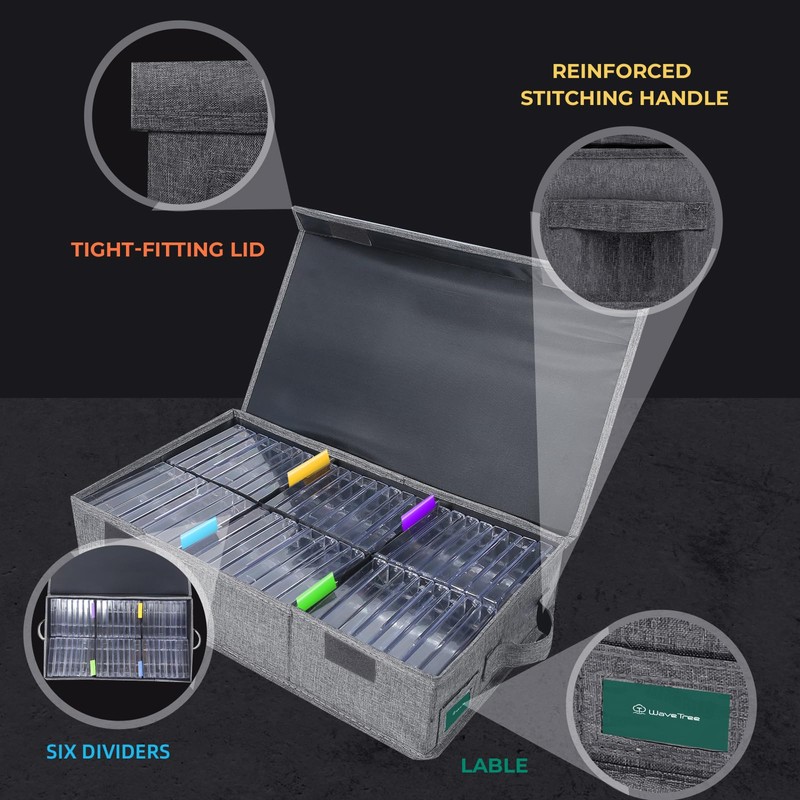T WaveTree Cassette Tape Storage Box, Practical Cassette Tape Holder