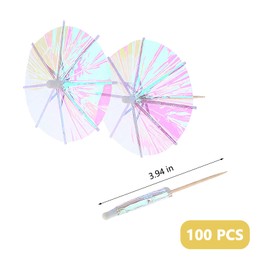 OKKRMGZ 80Pcs Drink Umbrellas Mini Cocktail Umbrella Picks Rainbow Paper Drink Toppers and Little Parasol Decorations for Summer Party Cupcake Decor Colorful Paper Picks for Drinks and Cocktails