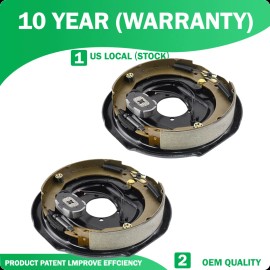 JADODE One Pair Set Standard Electric Trailer Brake 12" x 2" Assembly 7000 lbs axle