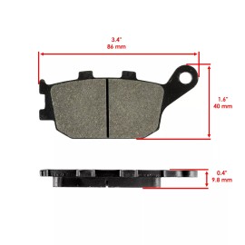 Caltric Rear Brake Pads for Yamaha R6S YZF-R6S YZFR6 S 600 2003-2009 / 5SL-W0046-00-0
