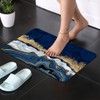Super Absorbent Diatomaceous Earth Stone Bath Mat,Blue marble Quick-Drying Bathroom