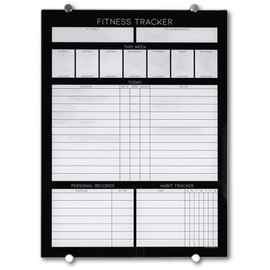 GLASSBOARD STUDIO High-End Tempered Glass Dry Erase Whiteboard - Ideal Planner, Goal and Task Board for Fitness Tracking - Perfect Schedule Board for Home, Apartment, and Gym Use (18in x 24in)