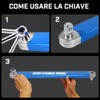 THIKPO Offset Extension Wrench with 1/2 Inch, 1/4 Inch and