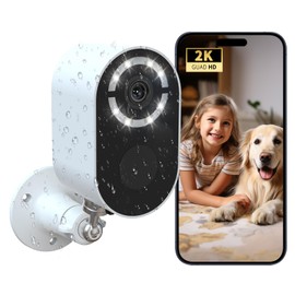 Chpuss Security Cameras Wireless Outdoor, 2K Outside Battery Powered Camera with Color Night Vision, 2-Way Talk, AI Motion Detection, Security Camera for Home Indoor/Outdoor Surveillance