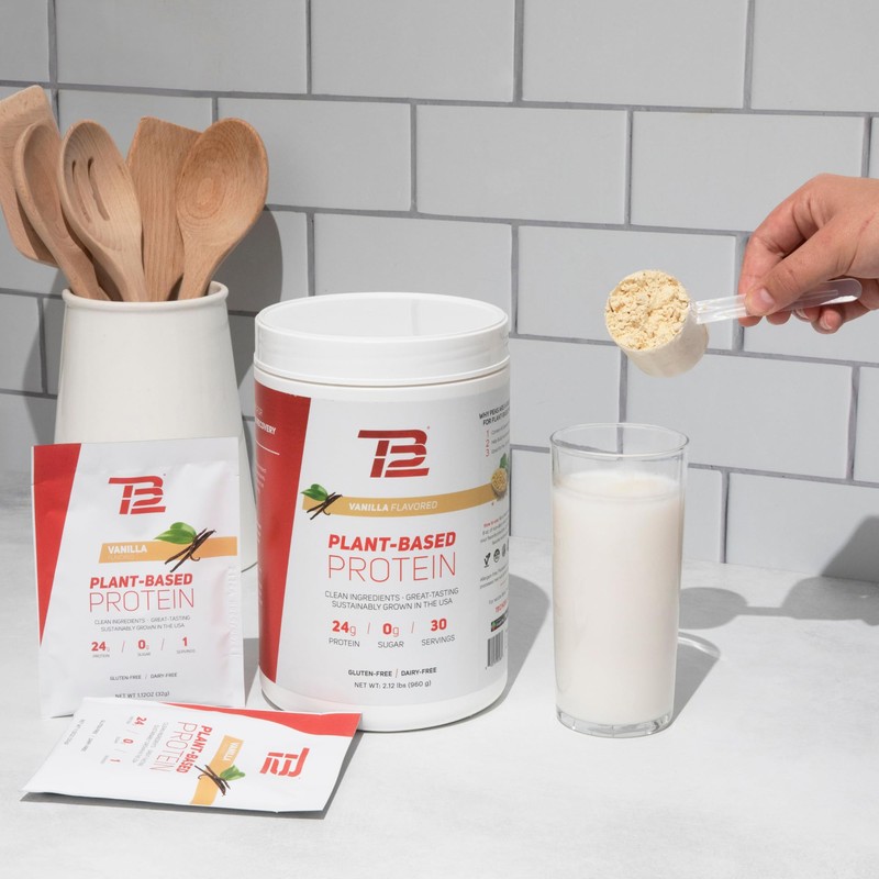 TB12 Plant Based Protein Powder by Tom Brady, 24g of