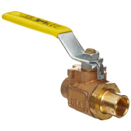 Apollo 77CLF-200 Series Bronze Ball Valve, Potable Water Service, Two Piece, Inline, Lever, 1-1/4" Solder End