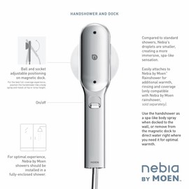 Moen N214H0CH Spa Handshower, Chrome/White