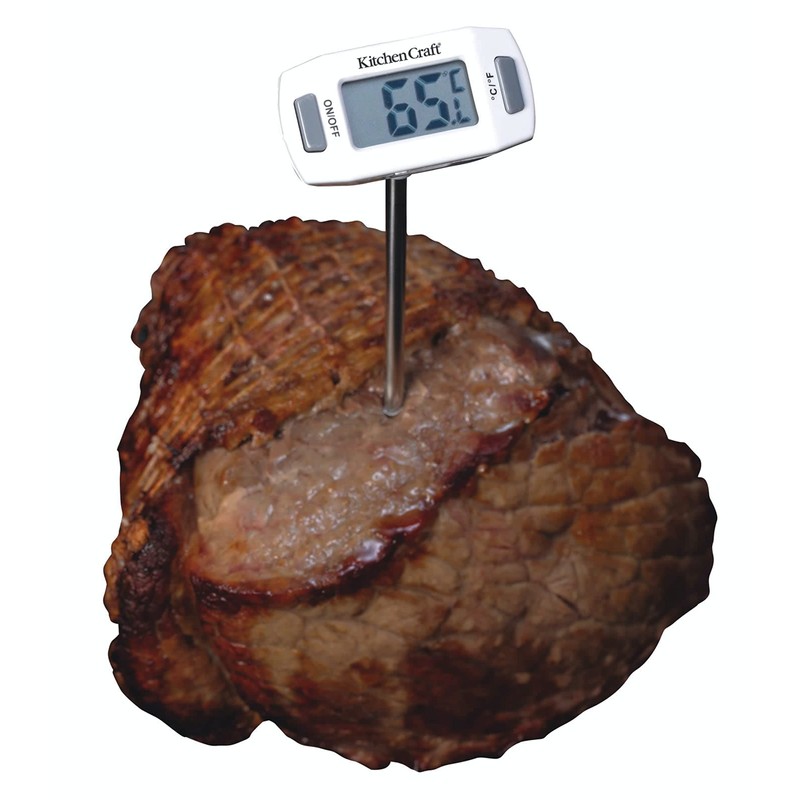 KitchenCraft Digital Food Thermometer Probe with Protective Cover, Ideal for