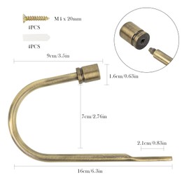 TAIYOU Pack of 2 Curtain Tiebacks Metal Curtain Tiebacks Hooks Decorative Wall Mounted Tie Hooks for Bedroom Living Room Bathrooms Kitchens Offices Dining Room Cafes Bronze Round Head