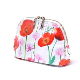 W1003200 Round Pouch (Small) Scarlet Poppy Makeup Pouch, Stylish, Cute