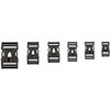 VAUDE Steckschnalle Dual Adjust Quick-Release Buckle - Black/Black, 25 mm