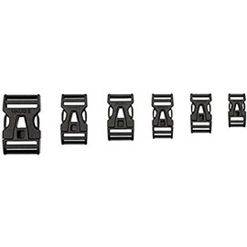 VAUDE Steckschnalle Dual Adjust Quick-Release Buckle - Black/Black, 25 mm