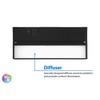 NUC-5 Series 8-inch Black Selectable LED Under Cabinet Light (NUC508SBK