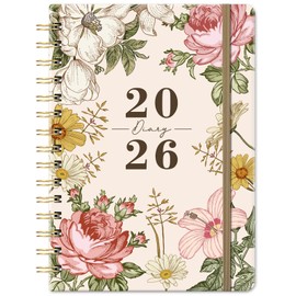 2026 Diary - A5 Diary 2026 Week to View, January 2026 to December 2026, 21.5 x 15.5 x 1.5 cm, Beige