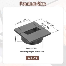 PATIKIL 2.4 Inch Desk Grommet, 4Pcs Cable Grommet Wire Management Cable Hole Cover Cord Organizer for Office Home Table Countertop, Gray