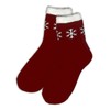 Earth Therapeutics Thermal Double Layer Socks - Red Small Snowflake