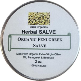 Organic Herbal Salve | 2oz | Fenugreek Salve | Lavender Scented | Made with Organic Extra Virgin Olive Oil