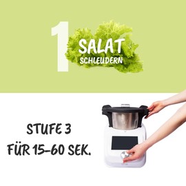 MixFino® Salad Spinner for Monsieur Cuisine Connect Trend & Smart - Finally Dry Salad with Your Monsieur Cousin Connect Accessories - Your Spare Parts for Monsieur Cuisine Connect Accessories