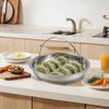 EIKS Stainless Steel Mesh Steamer Basket with Easy Lift Handle