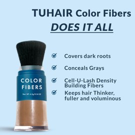Truhair TRUHAIR Color Fibers Root Coverage & Density Booster | Quick-Apply Root Touch Up Hair Color | Natural Color Matching, Gray Hair Cover up to Color Gray Roots - 11 Hair Colors Available (Gray)