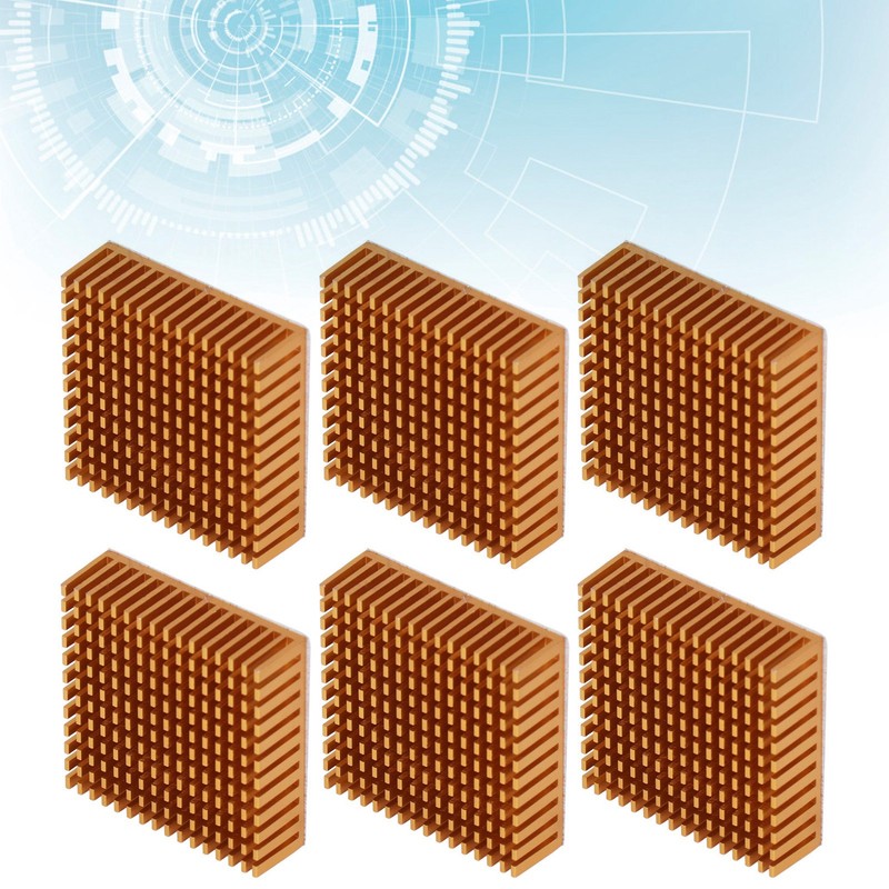 8Pcs Cooling Fins Aluminum Alloy Power Radiator Slotted Heatsink for