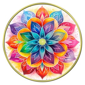 1 Year Lotus Flower Blossom Medallion Colorful Sobriety Chip Breaking Free from My Addiction