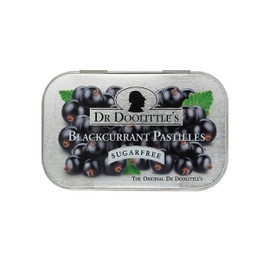 Dr. Doolittle’s Sugar Free Soft Fruit Pastilles for Voice and Throat, Blackcurrant Flavor, 2.12 Ounce Tin, approximately 25 Count Package