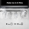 Silonn Countertop Ice Maker, 9 Ice Cubes in 6 Mins,