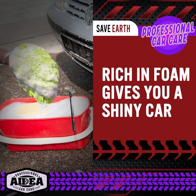 AIDEA Car Wash Mitt Microfiber, 1PK-Scratch-Free& Lint-Free, Premium Chenille Microfiber