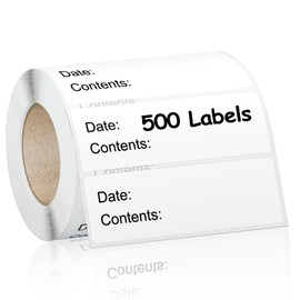 Kingtac 500pcs Food Freezer Labels, 1 x 3 Inch Removable for Food Containers, Mason Jar, No Residue Food Storage Labels Perfect for Kitchen Cannot be Torn