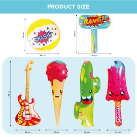 Lavatelli - Set mit 12 Stück aufblasbar, Mitgebsel für Kindergeburtstag, Verschiedene Formen von 40 bis 100 cm, Spiele, Gadgets, Gastgeschenke und Geschenkideen für Jungen und Mädchen