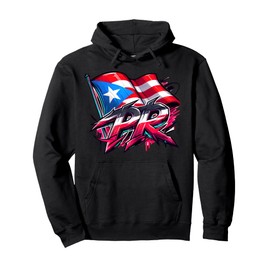 PR Boricua Flag Puerto Rico Logo Emblem Represent Borinquen Pullover Hoodie