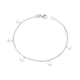 Old English Jewellers 925 Sterling Silver STAR Charm Adjustable Bracelet Ladies/Girl's