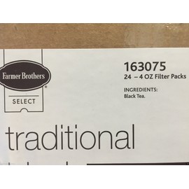 Ice Tea Fresh Brew Farmer Brothers Black Iced Tea for Sweetening 24/4oz Pk