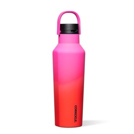 Corkcicle Classic Sport Canteen - Insulated Stainless Steel Water Bottle - Compact & Travel-Friendly - Durable - Dishwasher Safe - BPA Free - Non-Slip Silicone Base - 20 oz - Sangria