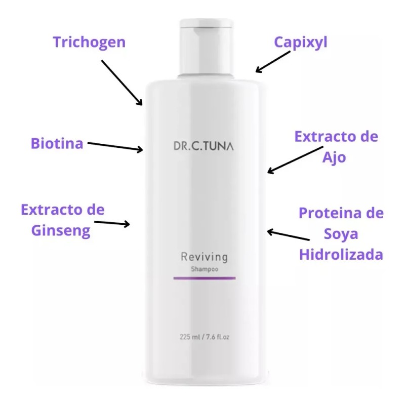 Shampoo Reviving Farmasi / Con Ajo,capixyl Y Trichogen