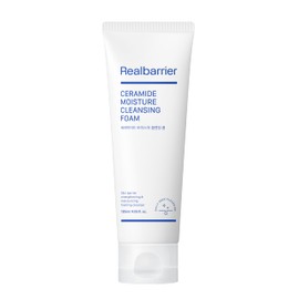 Real Barrier Ceramide Moisture Cleansing Foam 120ml, 4.05 Fl Oz, Hydrating, Makeup Removal, All-in-One Deep Cleanser with Hyaluronic Acid and Rich Creamy Foam for Sensitive Skin, Korean Skincare