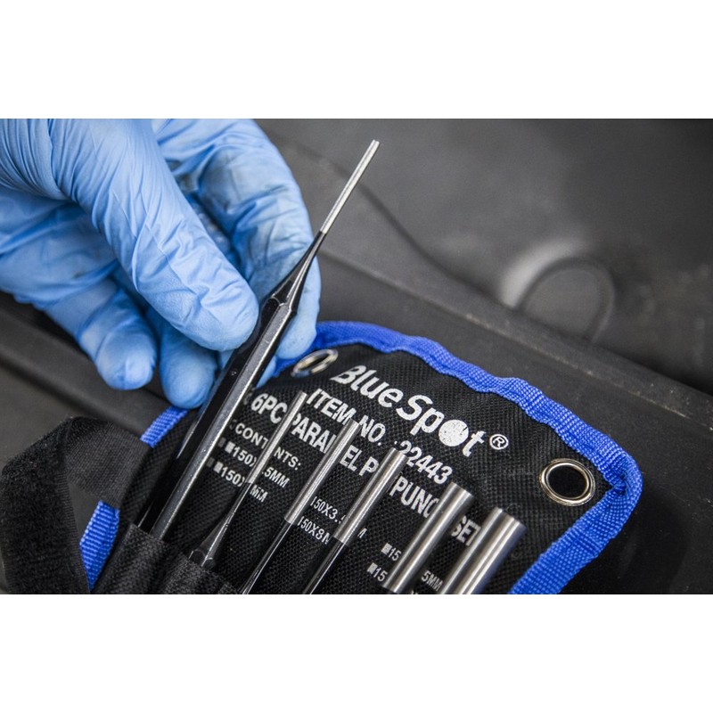 Blue Spot 22443 Parallel Pin Punch, Black, Set of 6