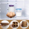 4 Slots Wooden Egg Tray, Egg Holder for Kitchen Refrigerator