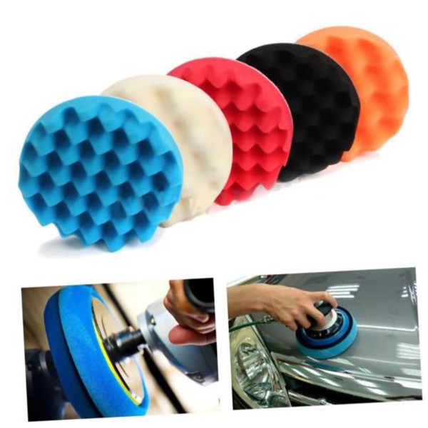 ULTECHNOVO 5pcs Buffing Sponge Polishing Pad Set for Car Detailing